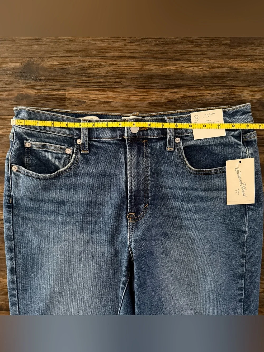 Universal Thread Women’s 80s Slim Mid-Rise Ankle Length Jeans Dark Wash 14R NWT - Picture 5 of 10